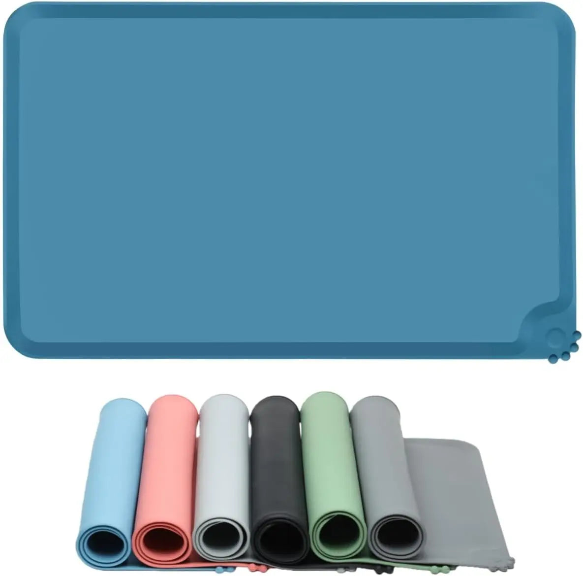Silicone Pet Feeding Mat Contain Spills Protects Floors, Placemats for Cats and Dogs Food Water Bowl, Pets Accessories