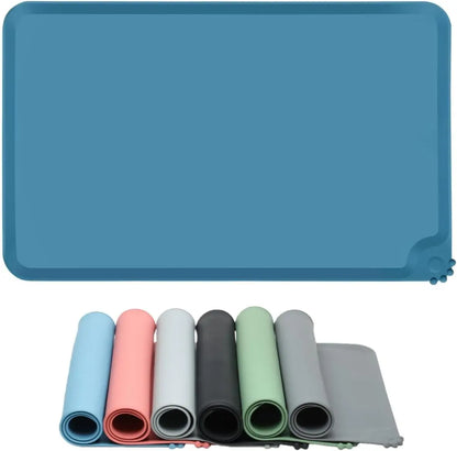 Silicone Pet Feeding Mat Contain Spills Protects Floors, Placemats for Cats and Dogs Food Water Bowl, Pets Accessories