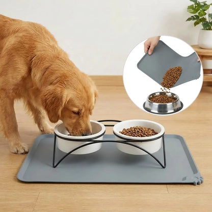 Silicone Pet Feeding Mat Contain Spills Protects Floors, Placemats for Cats and Dogs Food Water Bowl, Pets Accessories