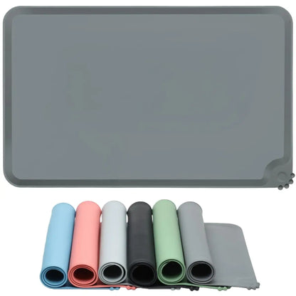 Silicone Pet Feeding Mat Contain Spills Protects Floors, Placemats for Cats and Dogs Food Water Bowl, Pets Accessories