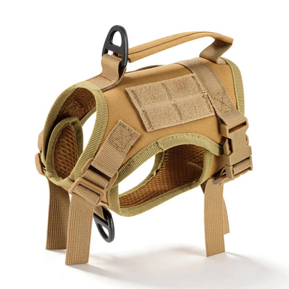 Tactical Cat Harness Vest and Leash Set Adjustable Escape Proof Soft Mesh with Handle Outdoor Walking Pet Training Supplies