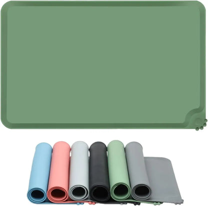 Silicone Pet Feeding Mat Contain Spills Protects Floors, Placemats for Cats and Dogs Food Water Bowl, Pets Accessories