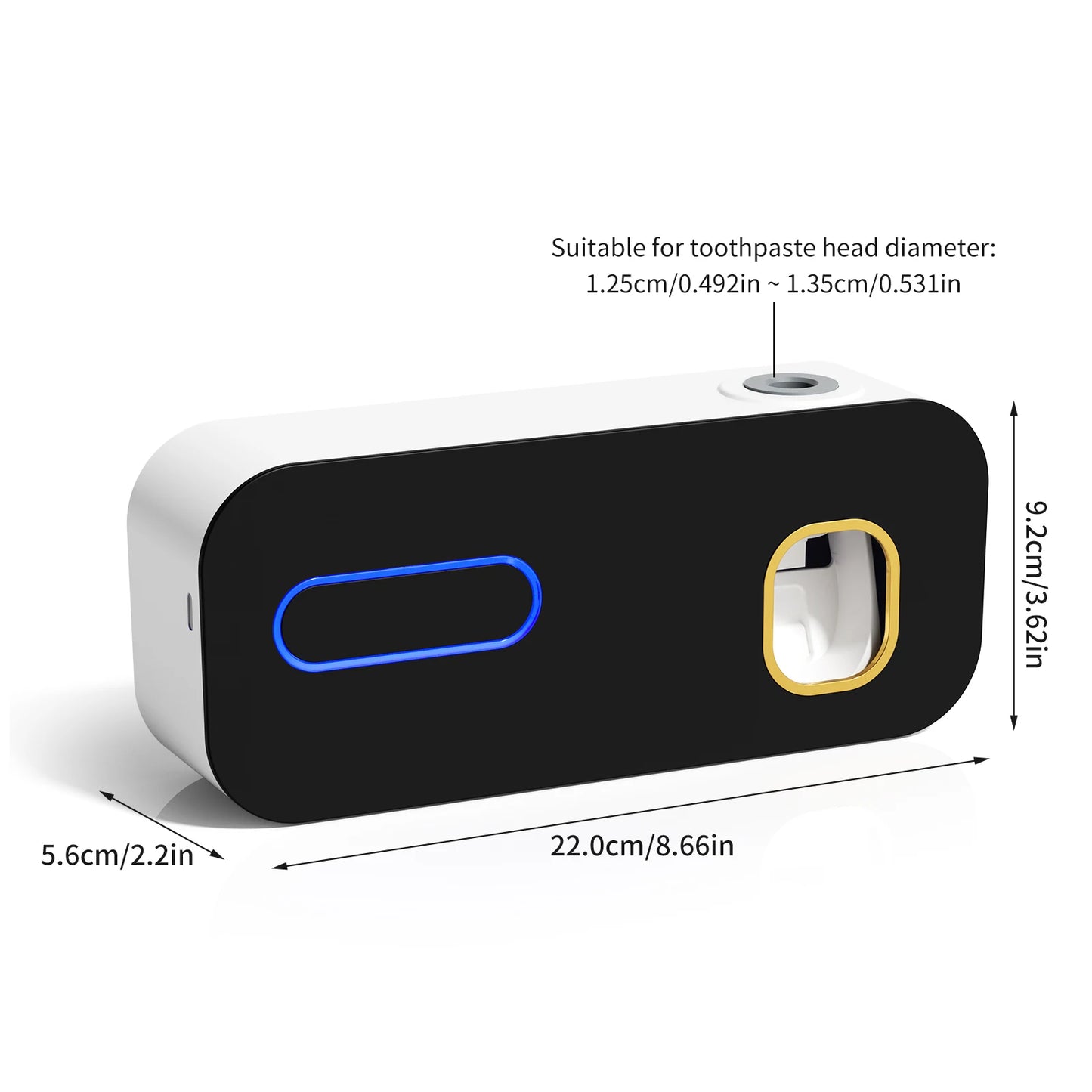 1 smart toothbrush sterilizer, wall mounted toothbrush holder with toothpaste dispenser, home decoration